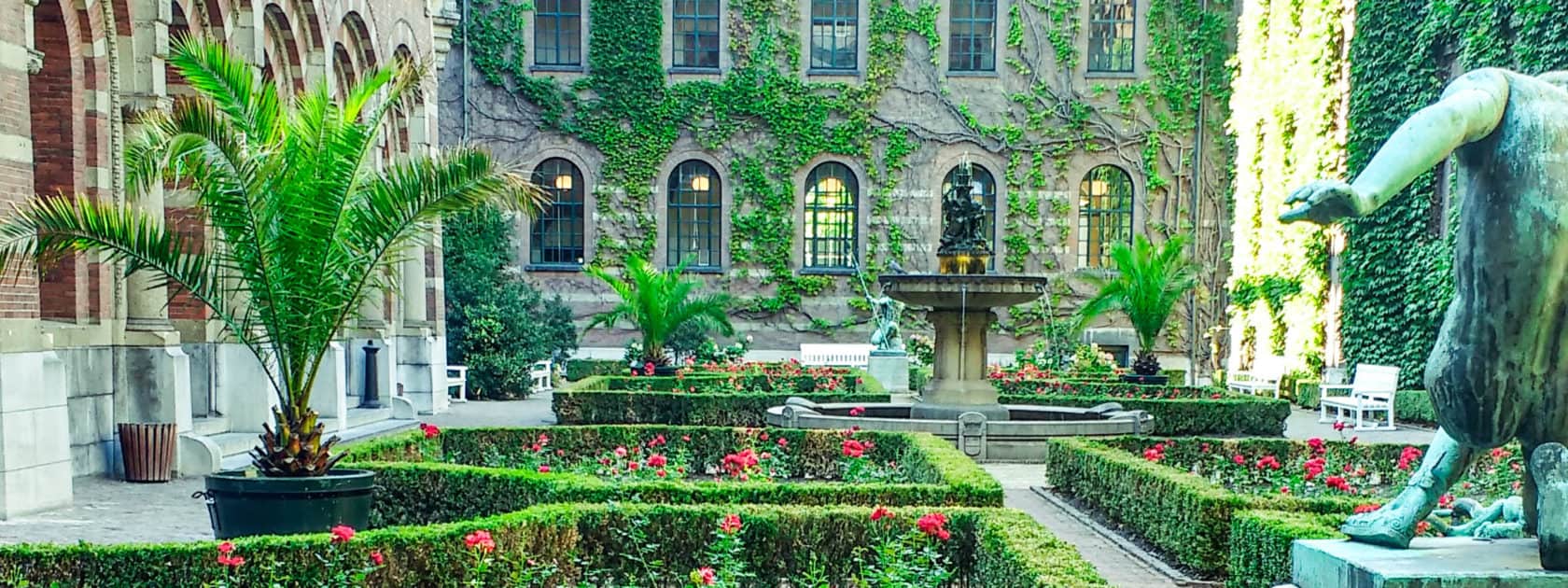 Jardim interior da Câmara Municipal de Roterdão 